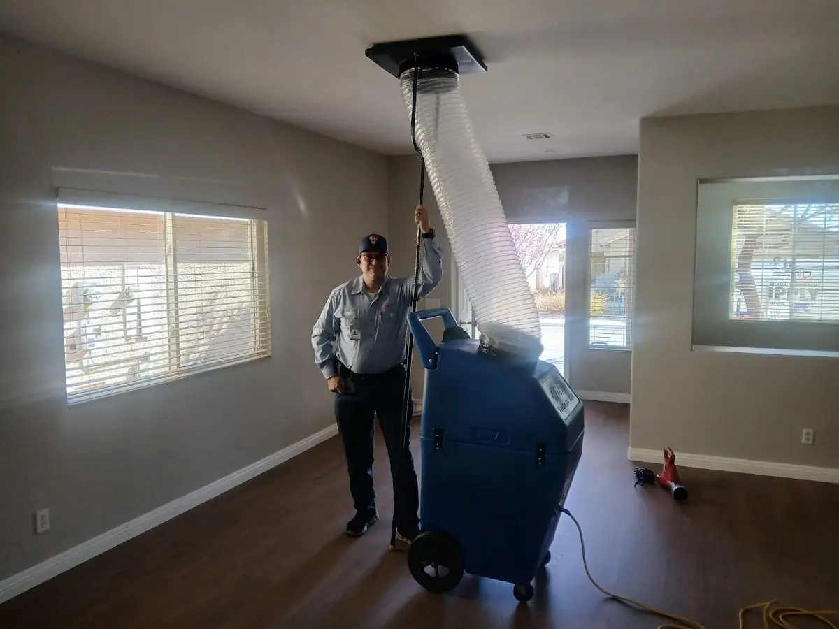Professional Dryer Vent Cleaning work inside a Shaw Heights home